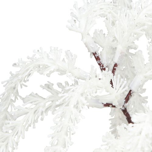 Floristik24 Rama decorativa sauce llorón decoración de invierno brillo blanco 82cm 2ud