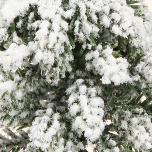 Floristik24 Decoración de invierno Árbol de Navidad en verde blanco Ø7cm H14cm 4ud