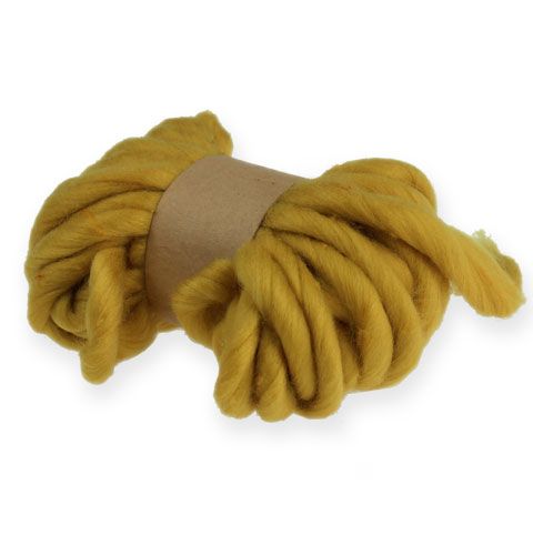 Floristik24 Cinta de lana 50g 9m amarillo