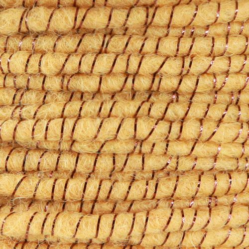 Artículo Hilo de lana con hilo de fieltro mica bronce amarillo Ø5mm 33m