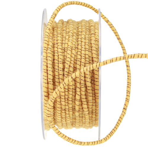 Artículo Hilo de lana con hilo de fieltro mica bronce amarillo Ø5mm 33m