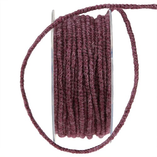 Artículo Hilo de lana con hilo de fieltro mica violeta Ø5mm 33m
