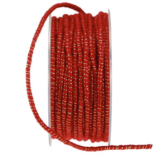 Artículo Hilo de lana con hilo de fieltro mica roja Ø5mm 33m