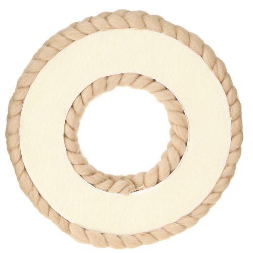 Artículo Corona decorativa de fieltro de lana para colgar marrón claro Ø25cm W4cm