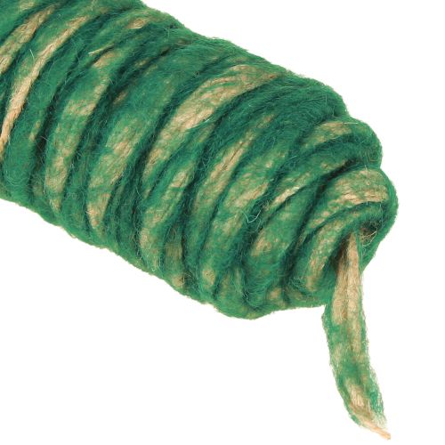 Artículo Cordón de lana verde vintage hilo absorbente lana natural yute 30m