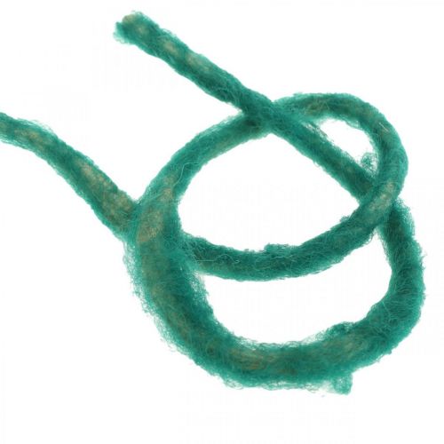 Cordón de fieltro cordón vintage para manualidades verde 30m