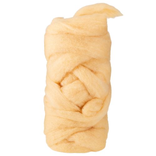 Cinta de lana, color naranja crema, 10 m de lana para coronas y arreglos florales.