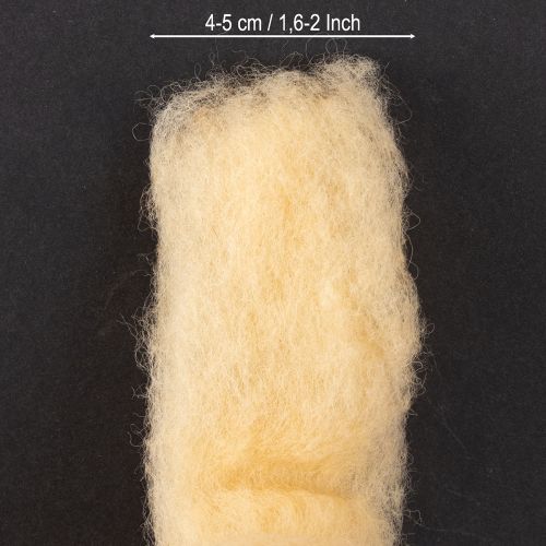 Artículo Cinta de lana, color naranja crema, 10 m de lana para coronas y arreglos florales.