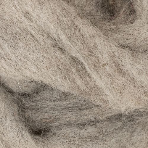 Artículo Lana decorativa, gris-natural, 2 m de lana afieltrada para manualidades y floristería