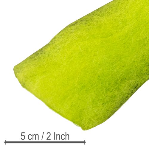 Artículo Lana de fieltro suave para diseños decorativos y arreglos de temporada, 2m verde