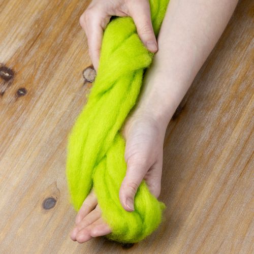 Fibra de lana para decoración verde intenso 2 m | Floristik24.es