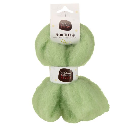 Artículo Lana artesanal, lana decorativa, cordón de lana para diversas ideas creativas y proyectos de manualidades, 2 m verde claro