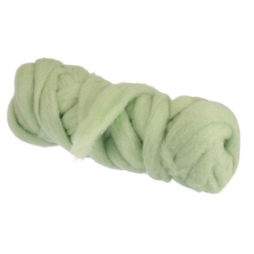 Cordón de lana cordón de fieltro fusible de lana verde claro Ø4–5cm 10m