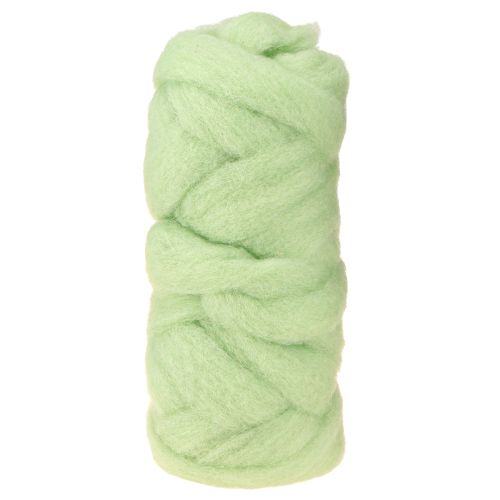 Artículo Cordón de lana cordón de fieltro fusible de lana verde claro Ø4–5cm 10m
