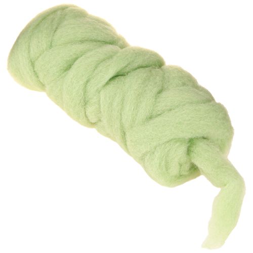Artículo Cordón de lana cordón de fieltro fusible de lana verde claro Ø4–5cm 10m