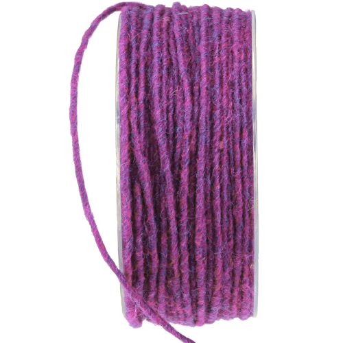 Artículo Cordon de lana morado 3mm 100m