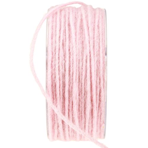 Artículo Cordón de lana rosa 3mm 100m