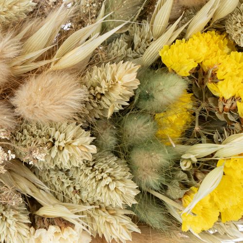 Artículo Corona de flores secas, decoración natural para mesa, salón y pasillo, 25 cm.