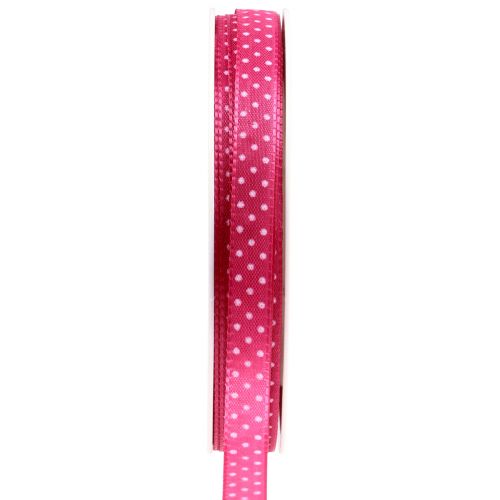 Floristik24 Cinta de regalo cinta decorativa punteada rosa 10mm 25m
