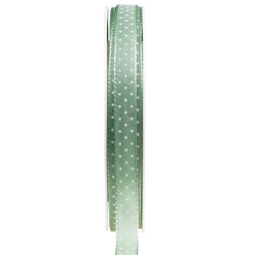 Floristik24 Cinta de regalo cinta decorativa punteada verde menta 10mm 25m