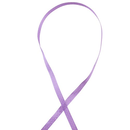 Artículo Cinta de regalo cinta decorativa punteada violeta 10mm 25m