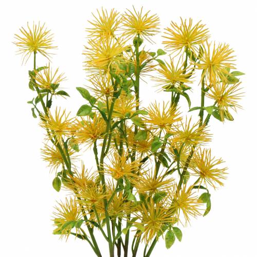 Floristik24 Xanthium flor de seda amarilla 53cm 6uds