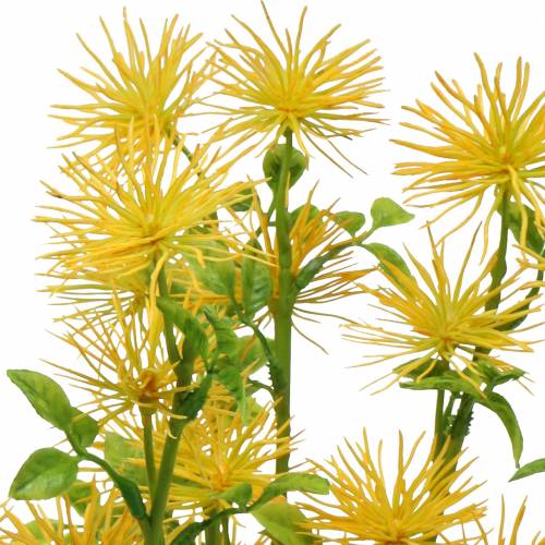 Floristik24 Xanthium flor de seda amarilla 53cm 6uds