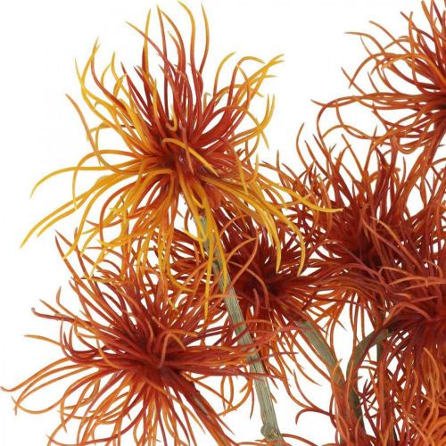 Artículo Xanthium flor artificial decoración otoño naranja 6 flores 80cm 3ud