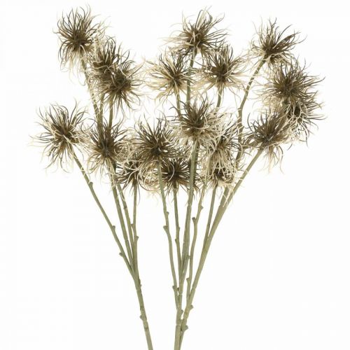 Floristik24 Xanthium flor artificial decoración de otoño 6 flores crema, marrón 80cm 3pcs