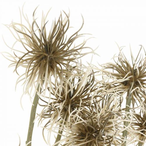 Artículo Xanthium flor artificial decoración otoñal 6 flores crema, marrón 80cm 3ud