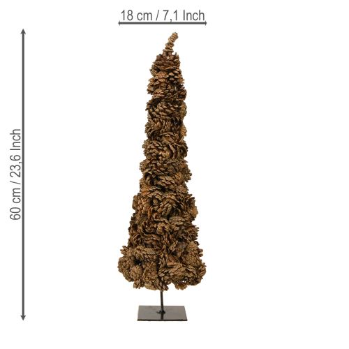 Artículo Árbol de Navidad de mesa cónica, árbol cónico, natural, 16×60cm