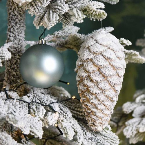 Floristik24 Gran cono decorativo para colgar Cono de nieve artificial 23cm
