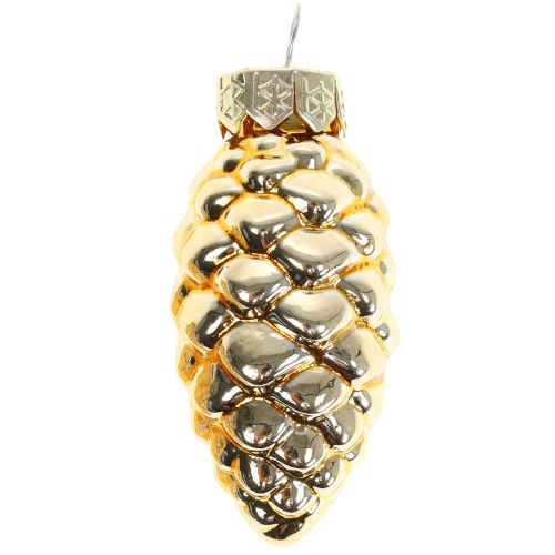 Artículo Conos mix de vidrio dorado 5cm 14uds