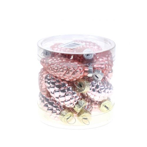 Artículo Mezcla de conos de vidrio rosa 5cm 14uds
