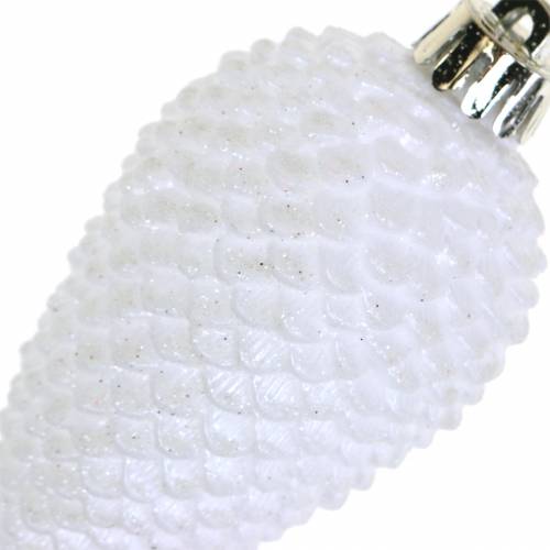 Floristik24 Decoraciones para árboles de Navidad conos blancos 8cm 6pcs