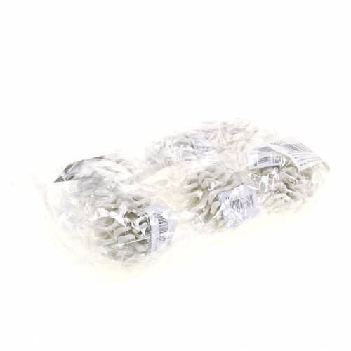 Floristik24 Decoraciones para árboles de Navidad conos brillo blanco 9cm 6pcs