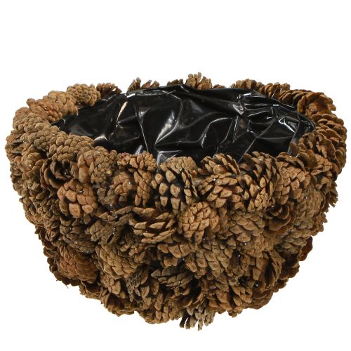 Cesta de cono para plantas, piñas naturales, Ø33cm H17cm