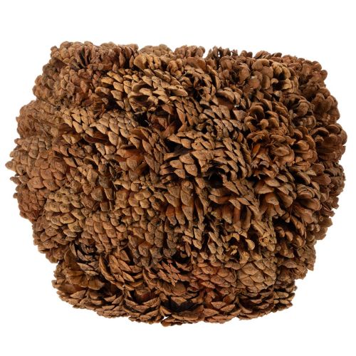 Maceta decorativa con piñas,
