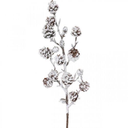 Artículo Rama de Navidad rama decorativa rama cónica cubierta de nieve 72 cm