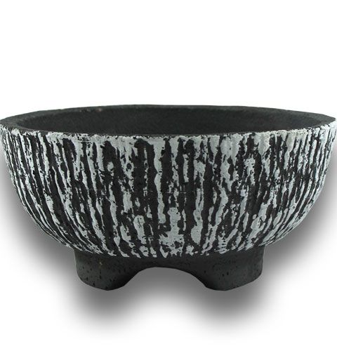 Floristik24 Cuenco de cemento redondo Ø30cm corteza