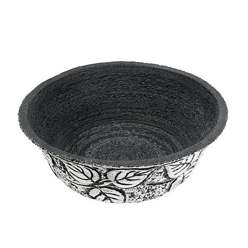 Floristik24 Cuenco de cemento redondo hoja Ø30cm