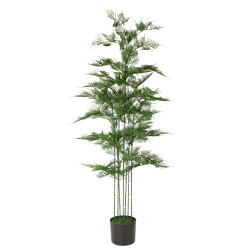 Árbol de bambú artificial, verde, 132 cm, planta de interior