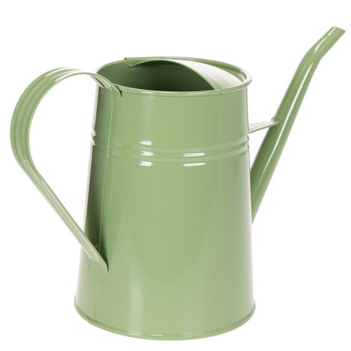 Regadera de metal vintage para interiores, verde menta, 1,7 L, jarrón decorativo, diseño retro, 23 cm de alto. | Floristik24.es
