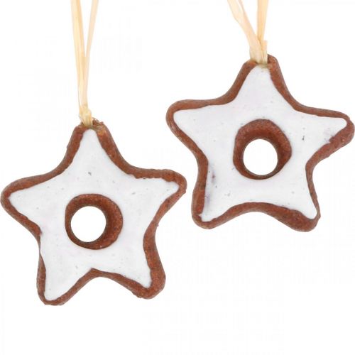 Floristik24 Decoraciones para árboles de Navidad estrellas de canela decoración estrella plástico 5cm 24 piezas