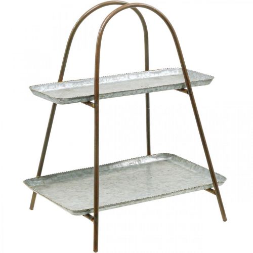 Soporte para pasteles bandeja decorativa vintage estante de mesa metal H47cm