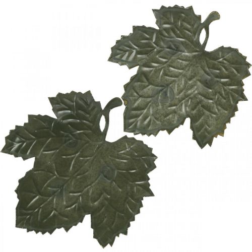 Artículo Cuenco decorativo hojas de otoño decorativas de metal Ø33/40cm juego de 2