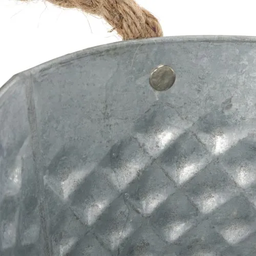Bol ovalado grande de zinc, 31 cm x 20 cm, 15 cm de alto. | Floristik24.es