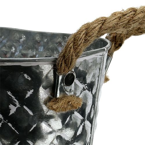 Artículo Cuenco de zinc ovalado 23 cm x 12 cm H10,5 cm