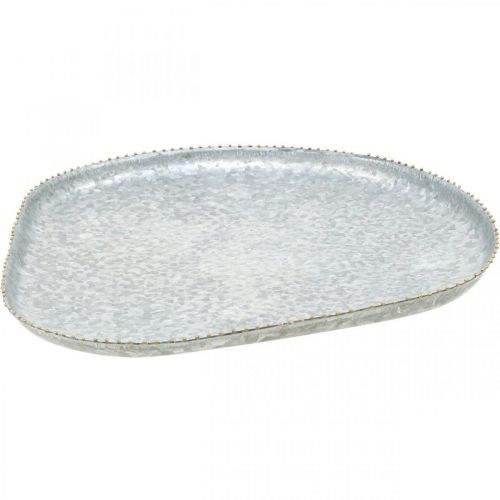 Artículo Bandeja decorativa, bandeja de metal, bandeja de zinc, aspecto antiguo, 30,5 cm