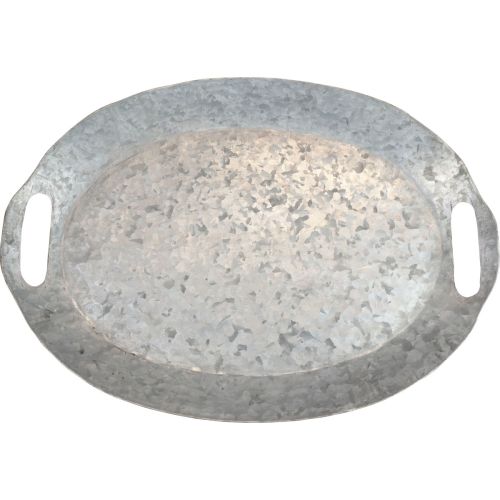 Bandeja decorativa bandeja ovalada de metal bandeja de zinc 47×34×3cm
